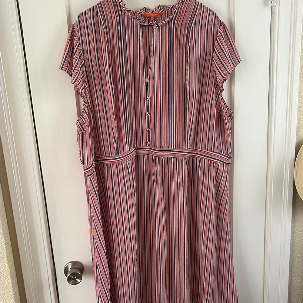 ModCloth Striped Red White and Blue Dress
